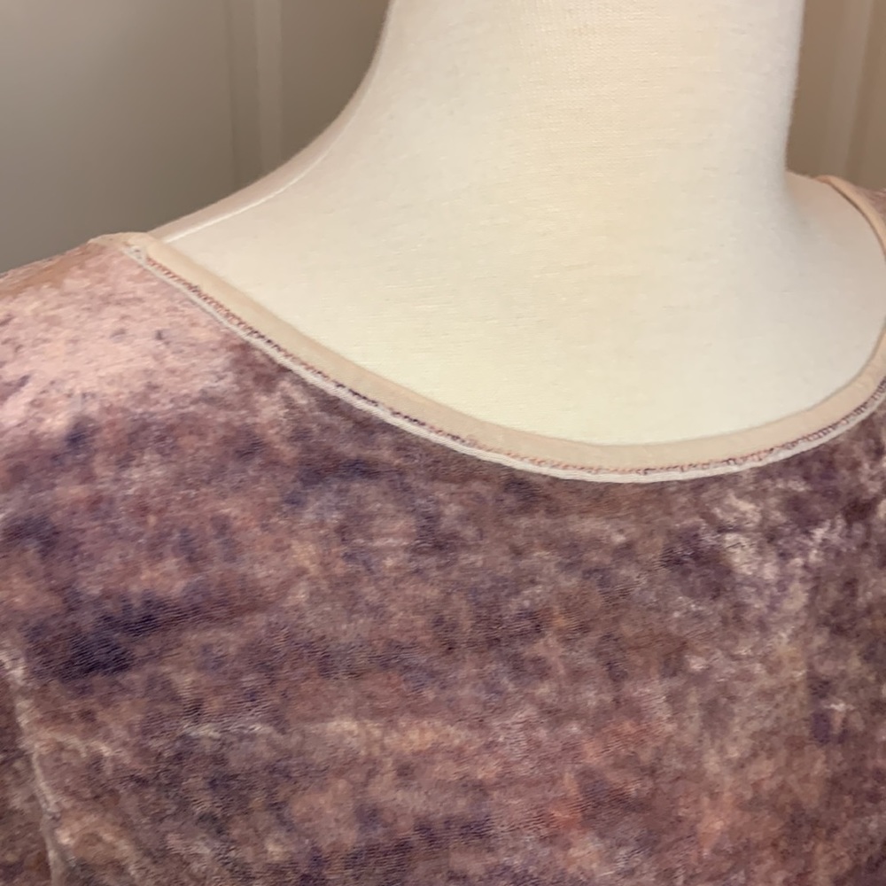 We the Free raw edge ladies Doran velvet top high low hem size says TP+XS - Picture 3 of 11